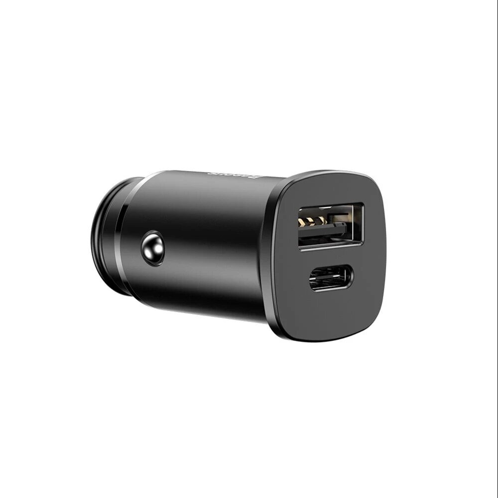 Automobilinis įkroviklis Baseus "Square PPS" juodas 30W (1xPD / 1xQC3.0) Automobilinis įkroviklis Baseus "Square PPS" juodas 30W (1xPD / 1xQC3.0)