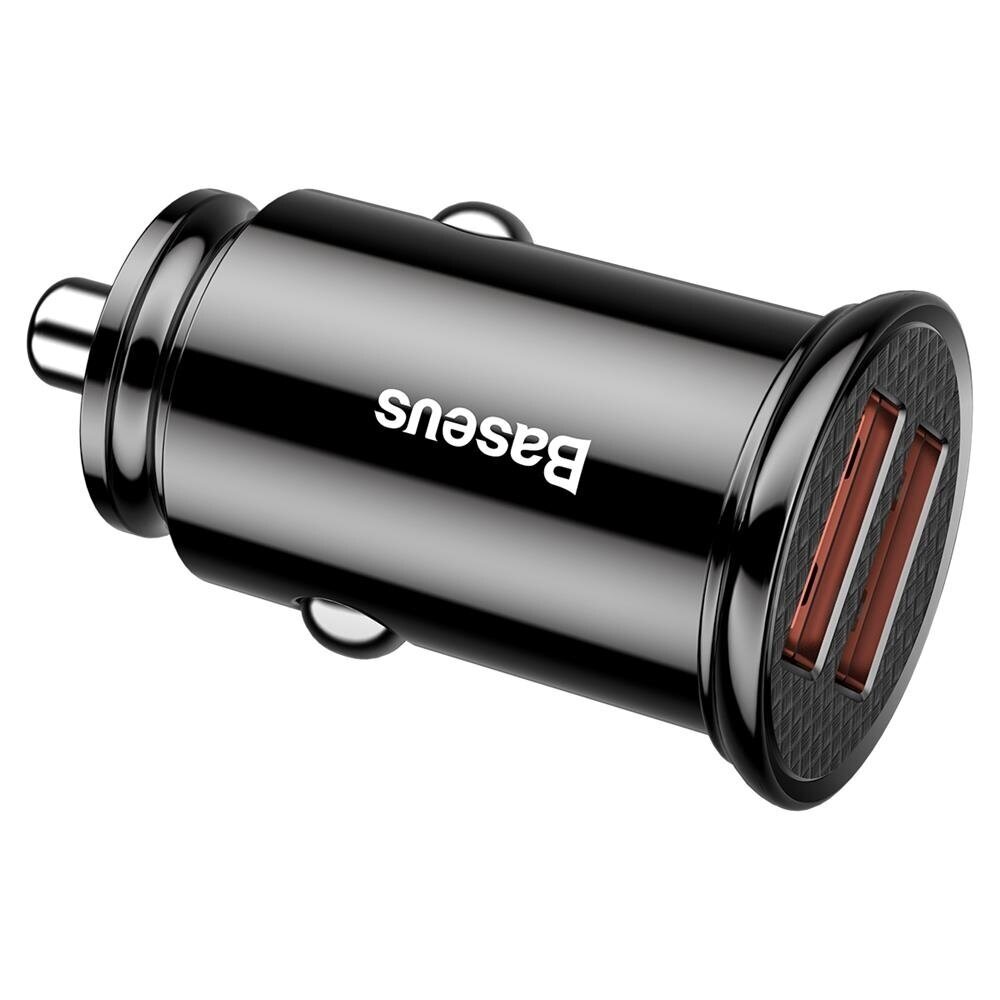Automobilinis įkroviklis Baseus"CCALL-YD01" juodas 30W (2xQC3.0)