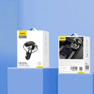 Automobilinis įkroviklis Dudao "R2Pro+" juodas (PD25W / FM moduliatorius / USB laikmena) 4 Automobilinis įkroviklis Dudao "R2Pro+" juodas (PD25W / FM moduliatorius / USB laikmena) 4