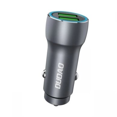 Automobilinis įkroviklis Dudao "R4+" pilkas 18W (3xQC3.0) Automobilinis įkroviklis Dudao "R4+" pilkas 18W (3xQC3.0)