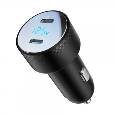 Automobilinis įkroviklis Joyroom "JR-CCD02" juodas 70W (2xPD / with LED voltmeter) Automobilinis įkroviklis Joyroom "JR-CCD02" juodas 70W (2xPD / with LED voltmeter)