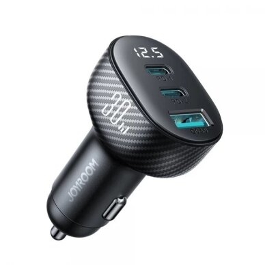 Automobilinis įkroviklis Joyroom "JR-CCD04" juodas 30W (2xPD / 1xQC3.0 / with LED voltmeter) Automobilinis įkroviklis Joyroom "JR-CCD04" juodas 30W (2xPD / 1xQC3.0 / with LED voltmeter)