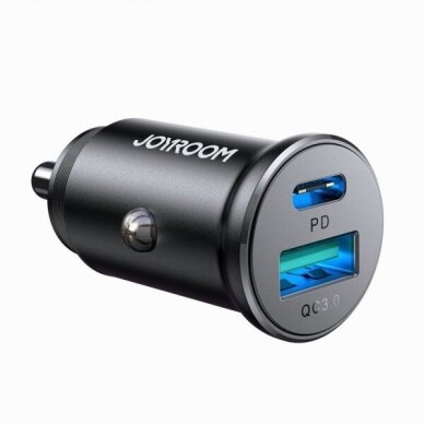 Automobilinis įkroviklis Joyroom "JR-CCN05" juodas 30W (1xPD / QC3.0) Automobilinis įkroviklis Joyroom "JR-CCN05" juodas 30W (1xPD / QC3.0)