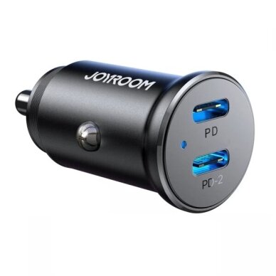 Automobilinis įkroviklis Joyroom "JR-CCN06" juodas 30W (2xPD) Automobilinis įkroviklis Joyroom "JR-CCN06" juodas 30W (2xPD)