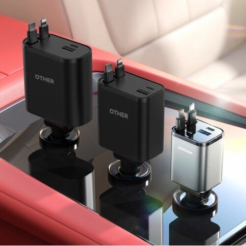 Automobilinis įkroviklis Joyroom "JR-CCL05" juodas 30W (1xPD / 1xQC3.0) + "Lightning" ir "Type-C" laidai 1 Automobilinis įkroviklis Joyroom "JR-CCL05" juodas 30W (1xPD / 1xQC3.0) + "Lightning" ir "Type-C" laidai 1
