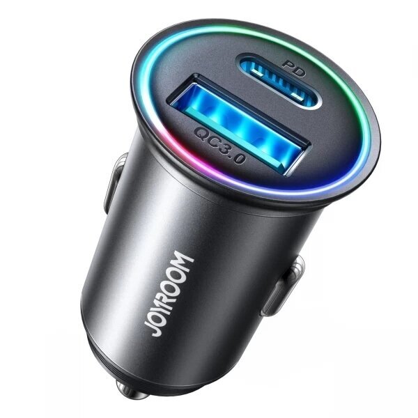 Automobilinis įkroviklis Joyroom "JR-CCN04" juodas 60W (1xPD / 1xQC3.0)