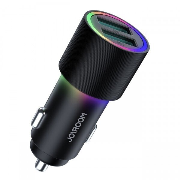 Automobilinis įkroviklis Joyroom "JR-CL10" juodas 24W (2xUSB / with LED Lighting) Automobilinis įkroviklis Joyroom "JR-CL10" juodas 24W (2xUSB / with LED Lighting)