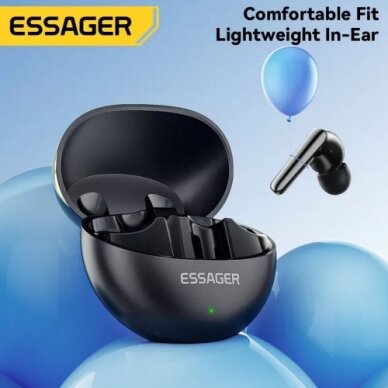 Belaidė laisvų rankų įranga Essager "TWS" juoda (Double Noise Cancelling / Bluetooth 5.3) 4 Belaidė laisvų rankų įranga Essager "TWS" juoda (Double Noise Cancelling / Bluetooth 5.3) 4