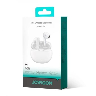 Belaidė laisvų rankų įranga Joyroom "JR-FB2" balta (Bluetooth 5.3) Belaidė laisvų rankų įranga Joyroom "JR-FB2" balta (Bluetooth 5.3)