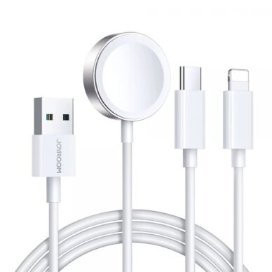 Bevielis įkroviklis Joyroom "S-IW008" baltas 120cm su prailginimu 3in1 (skirtas Apple Watch) Bevielis įkroviklis Joyroom "S-IW008" baltas 120cm su prailginimu 3in1 (skirtas Apple Watch)