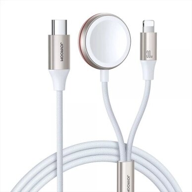 Bevielis įkroviklis Joyroom "S-IW012 2in1" baltas 30W (skirtas iPhone / Apple Watch) Bevielis įkroviklis Joyroom "S-IW012 2in1" baltas 30W (skirtas iPhone / Apple Watch)