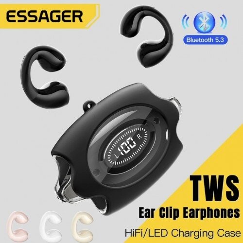 Belaidė laisvų rankų įranga Essager "E88" juoda (Bluetooth 5.3) 1