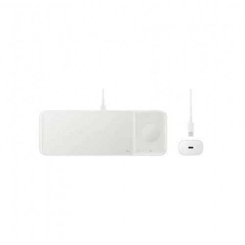 Bevielis įkroviklis Samsung "Trio" EP-P6300TWEGEU baltas 25W (su įkrovikliu ir laidu komplekte) / 100% Genuine / 1 Bevielis įkroviklis Samsung "Trio" EP-P6300TWEGEU baltas 25W (su įkrovikliu ir laidu komplekte) / 100% Genuine / 1