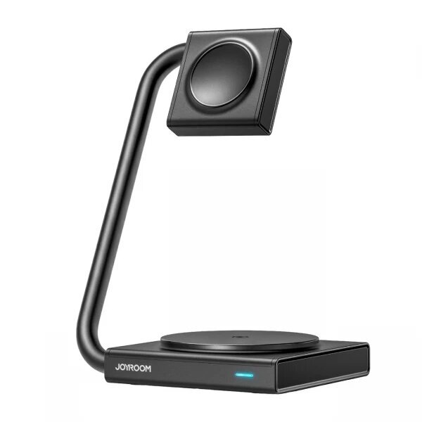 Bevielis įkroviklis Joyroom "JR-WQN05 2in1" juodas 15W (skirta iPhone / Apple Watch)
