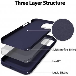 Dėklas Mercury Silicone Case Apple iPhone 11 tamsiai mėlynas