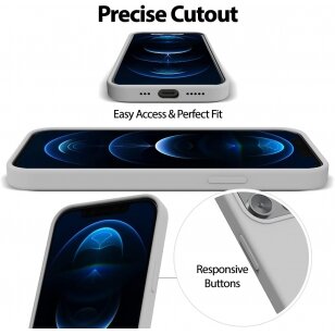 Dėklas Mercury Silicone Case Apple iPhone 12 / 12 Pro akmens spalvos