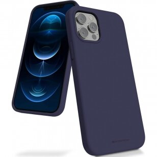 Dėklas Mercury Silicone Case Apple iPhone 15 Pro tamsiai mėlynas
