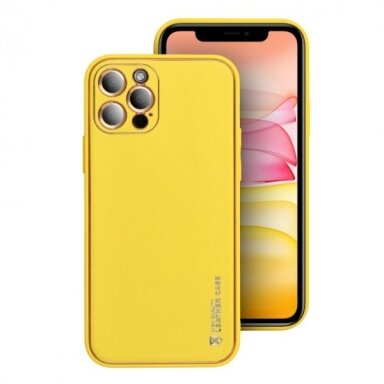 Dėklas "Forcell Leather" skirtas Samsung A037 A03s geltonas