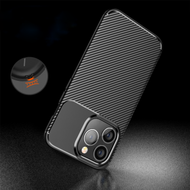 Dėklas "Carbon" skirtas Apple iPhone 16 Pro Max juodas 15