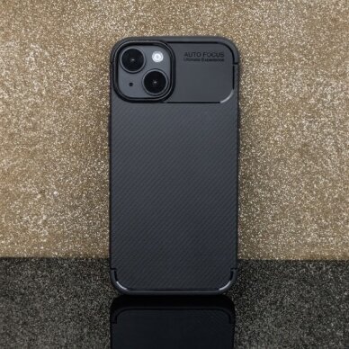 Dėklas "Carbon" skirtas Apple iPhone 16 Pro Max juodas 11