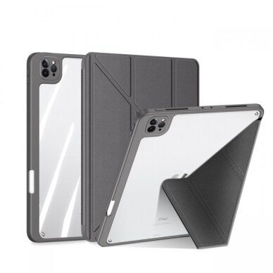 Dėklas Dux Ducis "Magi" skirtas Apple iPad Air 11 (2024) / Air 11 (2025) / Air 4 / Air 5 / iPad Pro 11 (2018 / 2020 / 2021 / 2022) pilkas