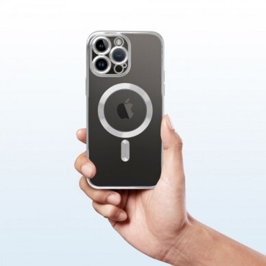 Dėklas "Electro Mag Cover" skirtas Samsung S931 S25 sidabrinis 3