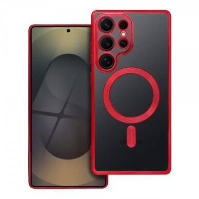 Dėklas "Electro Mag Cover" skirtas Samsung S938 S25 Ultra raudonas