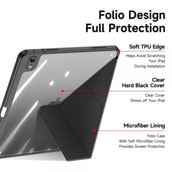 Dėklas Dux Ducis "Magi" skirtas Apple iPad 10.9 (2022) / iPad 11 (2025) juodas 3 Dėklas Dux Ducis "Magi" skirtas Apple iPad 10.9 (2022) / iPad 11 (2025) juodas 3