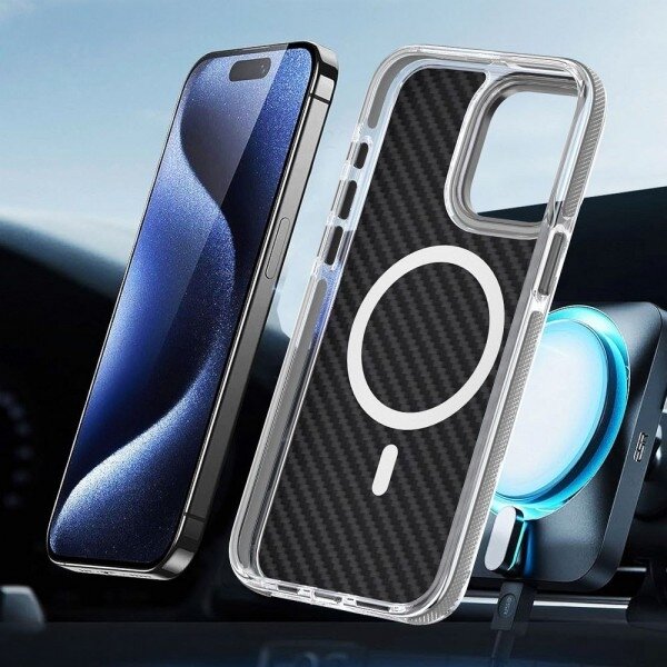 Dėklas "Fiber MagCase" skirtas iPhone 17 pilkas 5