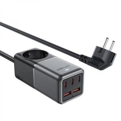 Įkroviklis Acefast "Z2 GaN" juodas 75W (3xPD / 2xQC3.0 / 1xAC) Įkroviklis Acefast "Z2 GaN" juodas 75W (3xPD / 2xQC3.0 / 1xAC)