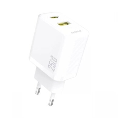 Įkroviklis Dudao "GaN A26T" baltas 25W (PD / QC3.0) Įkroviklis Dudao "GaN A26T" baltas 25W (PD / QC3.0)