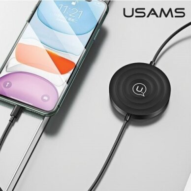 Įkroviklis USAMS "CC096" skirtas iWatch juodas + "lightning" prailginimu