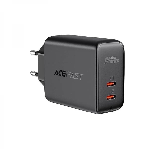 Įkroviklis Acefast "A9" juodas 40W (2xPD)
