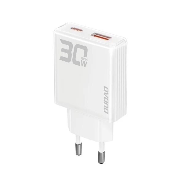Įkroviklis Dudao "A30EU" baltas 30W (1xPD / 1xQC3.0) Įkroviklis Dudao "A30EU" baltas 30W (1xPD / 1xQC3.0)
