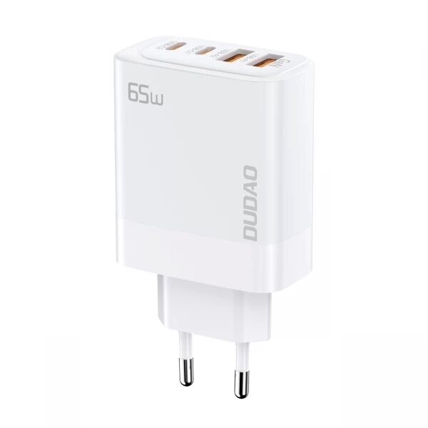 Įkroviklis Dudao "A65EU" baltas 65W (2xPD-C / 2xQC3.0)