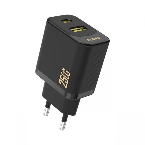Įkroviklis Dudao "GaN A26T" juodas 25W (PD / QC3.0) Įkroviklis Dudao "GaN A26T" juodas 25W (PD / QC3.0)