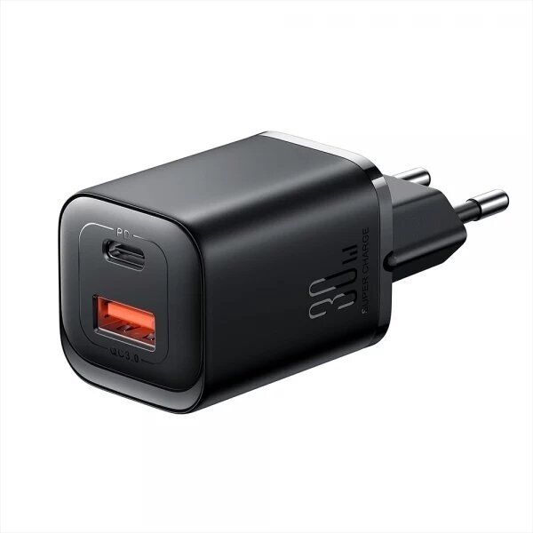 Įkroviklis Joyroom "JR-TCF08EU" juodas 30W (1xPD / 1xQC3.0) Įkroviklis Joyroom "JR-TCF08EU" juodas 30W (1xPD / 1xQC3.0)