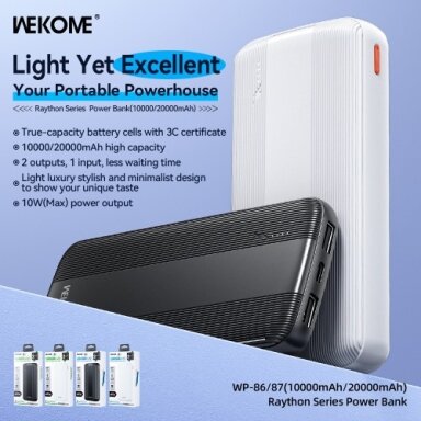 Išorinė baterija WK Design "WP-87" juodas 20000mAh