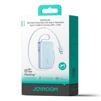 Išorinė baterija Joyroom "JR-PR2L" melsvas 10000mAh (35W) 3