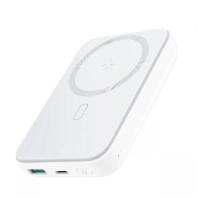 Išorinė baterija Joyroom "JR-W020" balta 10000mAh 20W (Wireless Charge 15W / PD 20W / QC3.0) + Type-C laidas Išorinė baterija Joyroom "JR-W020" balta 10000mAh 20W (Wireless Charge 15W / PD 20W / QC3.0) + Type-C laidas