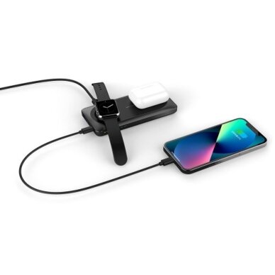Išorinė baterija Veger "W1116" juodas 10000mAh (PD / QC3.0) + integruotas 3in1 laidas Išorinė baterija Veger "W1116" juodas 10000mAh (PD / QC3.0) + integruotas 3in1 laidas