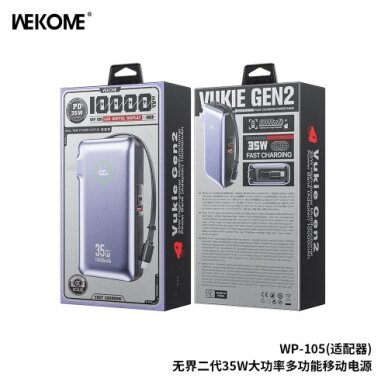 Išorinė baterija WK Design "WP-101" juodas 10000mAh 6