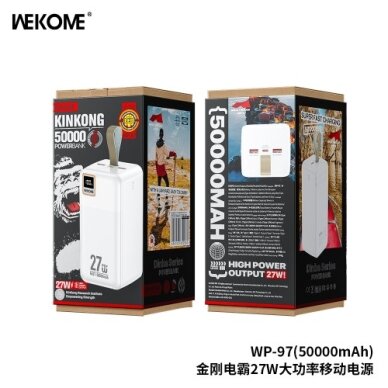 Išorinė baterija WK Design "WP-97" baltas 50000mAh (27W) 1