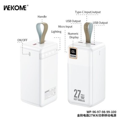 Išorinė baterija WK Design "WP-97" baltas 50000mAh (27W)