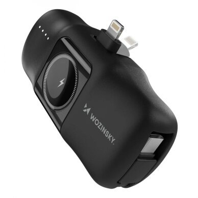 Išorinė baterija Wozinsky "WF16-YLS" juodas (Wireless Charge 15W) + integruota Type-C jungtis Išorinė baterija Wozinsky "WF16-YLS" juodas (Wireless Charge 15W) + integruota Type-C jungtis