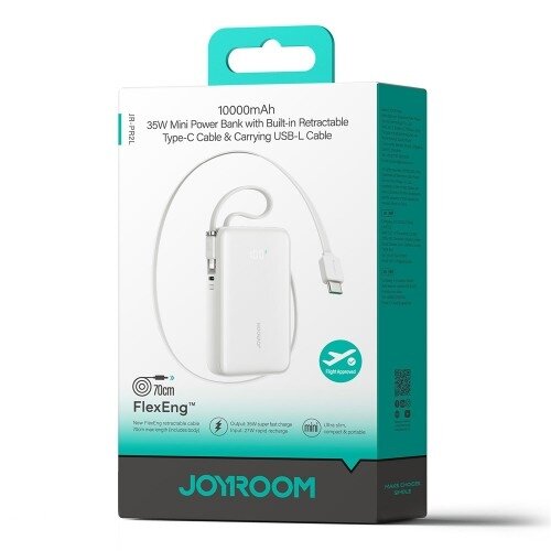 Išorinė baterija Joyroom "JR-PR2L" baltas 10000mAh (35W) 3