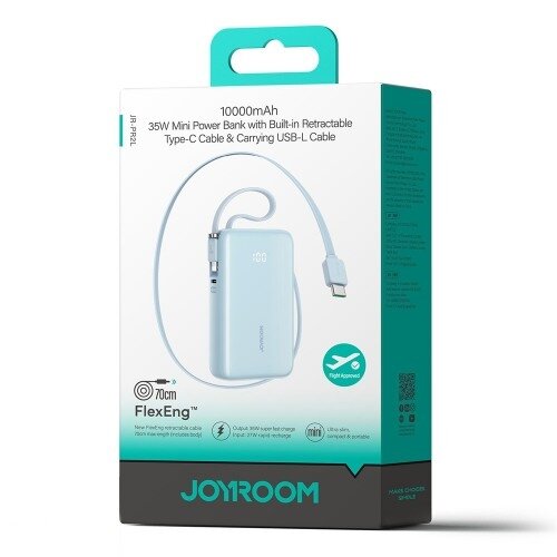 Išorinė baterija Joyroom "JR-PR2L" melsvas 10000mAh (35W) 3