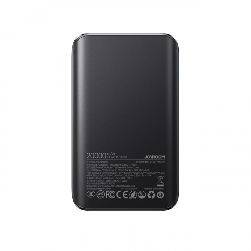 Išorinė baterija Joyroom "QP192 Mini" juoda 20000mAh (PD20W / QC3.0 22.5W) 1