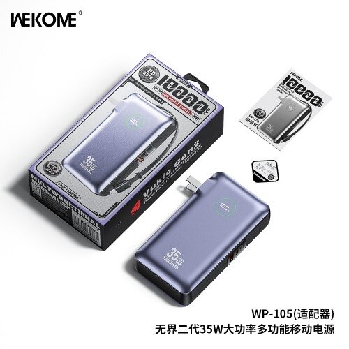 Išorinė baterija WK Design "WP-101" juodas 10000mAh 3