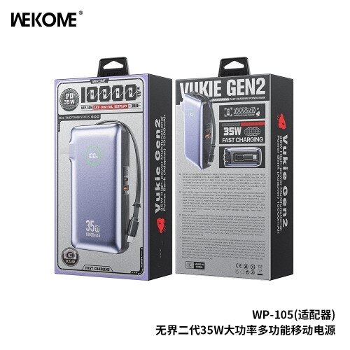 Išorinė baterija WK Design "WP-101" juodas 10000mAh 6